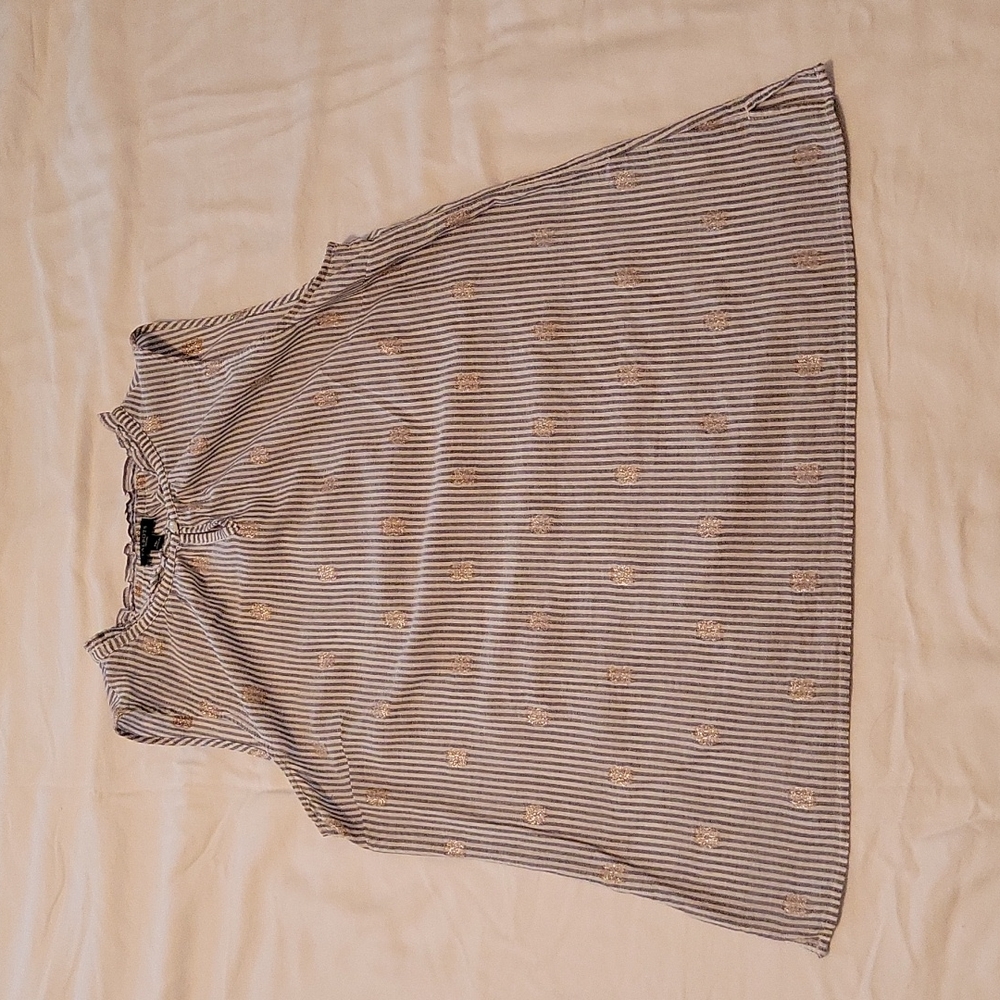 Talbots Sleeveless Seersucker Blouse